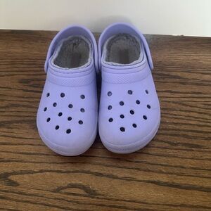 Big Kids Junior Authentic Purple Crocs Size J3